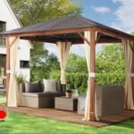 Cenador Forest Superior, 3x3m, óptica roble, champán