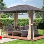 Cenador Hardtop Sunset Superior champán, 3x4m