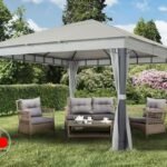 Cenador Sunset Premium, 4x4m, piedra