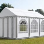 Carpa 3X6 MAX PVC 800 2.0 Blanca-Gris con ventanas