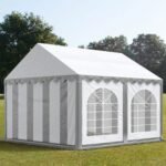 Carpa 4X4 PLUS PVC 750 Blanca-Gris con ventanas