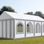 Carpa 4X8 MAX PVC 800 2.0 Blanca-Gris con ventanas