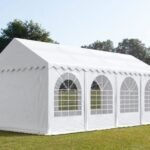 Carpa 4X8 MAX PVC 1400 2.6 IGNIFUGA Blanca con ventanas en OFERTA