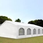 Carpa 5X10 BASICA PE 450 Blanca con ventanas