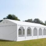 Carpa 5X12 MAX PVC 1400 2.6 IGNIFUGA Blanca con ventanas