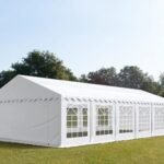 Carpa 5X12 BASICA PE 450 Blanca con ventanas en OFERTA