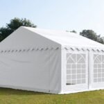 Carpa 5X5 ECO PVC 700 Blanca con ventanas