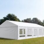 Carpa 6X10 ECO PVC 700 Blanca con ventanas
