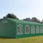 Carpa 6X12 MAX PVC 1400 2.6 IGNIFUGA Verde con ventanas