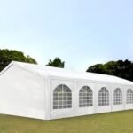 Carpa 6X12 BASICA PE 350 Blanca con ventanas