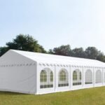 Carpa 6X14 PLUS PVC 750 IGNIFUGA Blanca con ventanas
