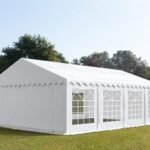 Carpa 6X8 ECO PVC 700 Blanca con ventanas en OFERTA