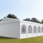 Carpa 8X12 MAX PVC 1400 2.6 IGNIFUGA Blanca con ventanas