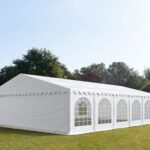 Carpa 8X12 PLUS PVC 750 IGNIFUGA Blanca con ventanas