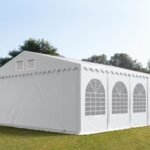 Carpa 8X8 MAX PVC 1400 2.6 IGNIFUGA Blanca con ventanas