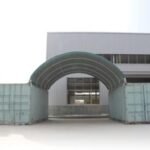 Cubierta entre contenedores 6x6, PVC 2300 Verde