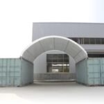 Cubierta entre contenedores 6x6, BASICA PE 1400 Blanca