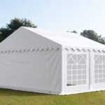 Carpa 5X4 ECO PVC 700 Blanca con ventanas