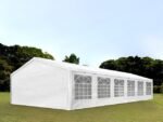 Carpa 6X12 BASICA PE 350 Blanca con ventanas