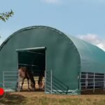 Carpa para Ganado 6x6 PVC 2300 Verde oscuro con puerta