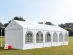 Carpa 4X12 MAX PVC 1400 2.6 IGNIFUGA Blanca con ventanas