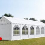 Carpa 4X12 MAX PVC 1400 2.6 IGNIFUGA Blanca con ventanas